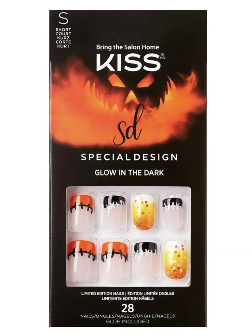Kiss Halloween Special Design Short Length Nails - You're Next